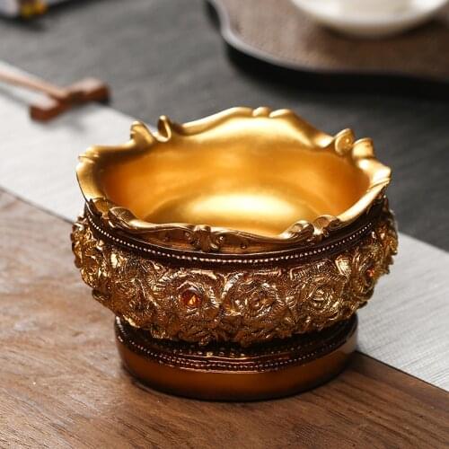 NEWYEARNEW European Creative Resin Clay Ashtray Car Ornament Vintage Home Furnishing Decoration Valentine Gifts