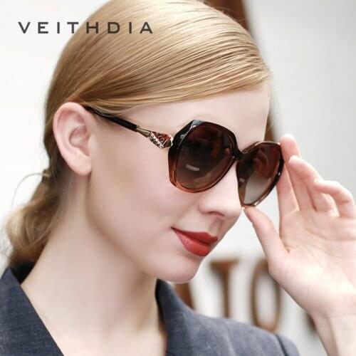 VEITHDIA TR90 Womens Sun glasses Polarized Gradient Lens Luxury Ladies Designer Sunglasses Eyewear For Women 3171