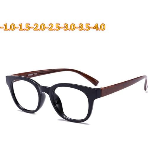 -1.0 -1.5 -2.0 -2.5 -3.0 -3.5 -4.0 Round Finished Myopia Glasses Women Men Retro TR90 Myopia Eyeglasses Blue yellow white Frame