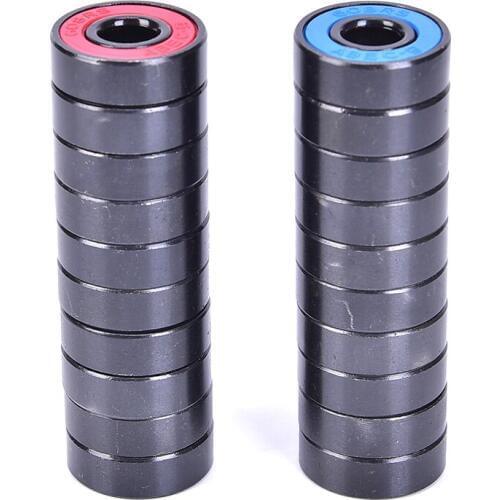 10Pcs/set 608 2RS Bearings Deep Groove Steel Sealed Ball Bearings 608RS 608-2RS