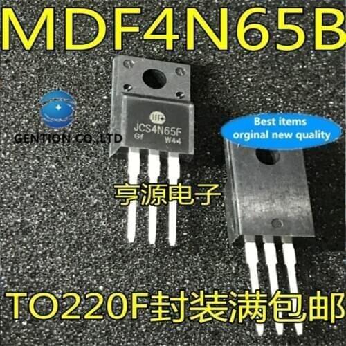 10Pcs MDF4N65B 4N65 4A 650V TO220F Field effect transistor in stock 100% new and original