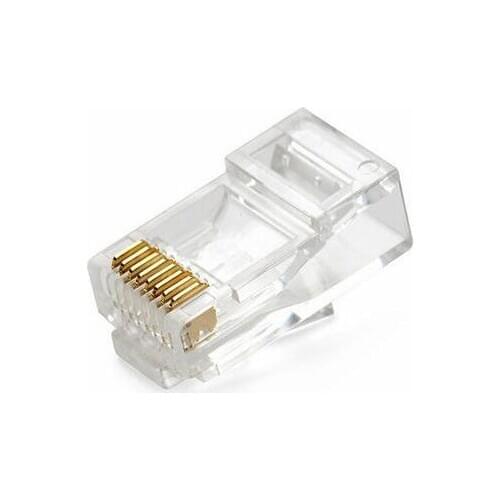 10PCS Crystal Head RJ45 8P8C 6P6C Plug Gold Plated Network Connector