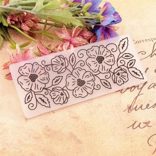 15x6cm blossomEmbossing folders Plastic Scrapbooking DIY Template Fondant Easter Cake Photo Album Card Making