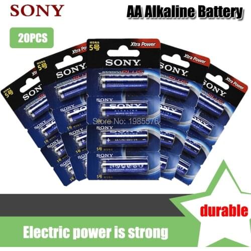 20PCS Original Sony 1.5V AA Alkaline Battery LR6 LR03 For Electric toothbrush Toy Flashlight Mouse clock Dry Primary Battery