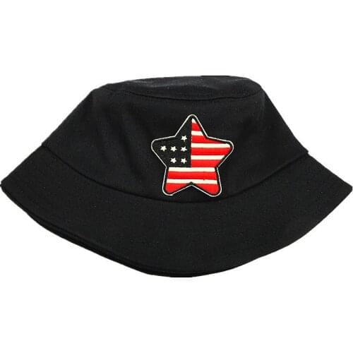 2021 American Flag Stars Embroidery Cotton Bucket Hat Fisherman Hat Outdoor Travel Hat Sun Cap Hats for Men and Women 51