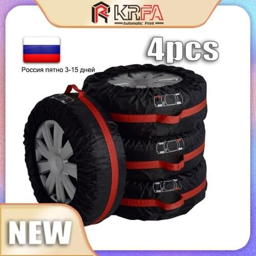 4Pcs/Lot Car Spare Tire Cover Case Polyester Auto Wheel Tires Storage Bags Vehicle Tyre Accessories Dust-proof Protector Styling