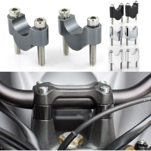 22mm 7/8" Handlebar Risers Mounting Aluminum For Suzuki GSX250R GSX 400 650F GSX1000S Katana SFV650 Gladius SV650 SV1000S