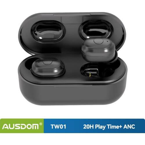 AUSDOM TW01 TWS Earbuds Wireless Bluetooth Earphone 20H Play Time CVC8.0 Noise Cancelling Sport Wireless Headphone With Dual Mic