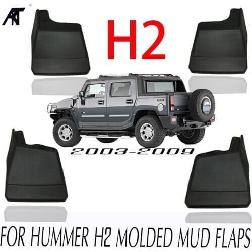 MUD FLAP FIT FOR HUMMER H2 MOLDED MUDFLAPS 2003-2009 SPLASH GUARD MUDGUARDS FRONT REAR FENDER ACCESSORIES