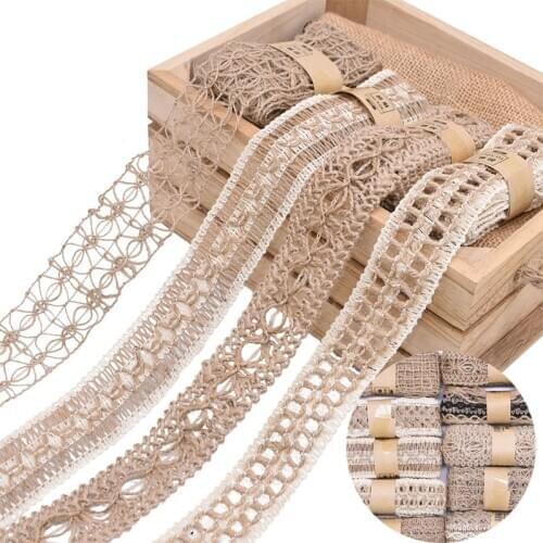 2m 5m 10m Natural Jute Burlap Hessian Jute Ribbon Twine Hemp Vintage Ribbon For Wedding Birthday Party Decor DIY Gifts Warrping