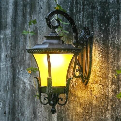Europe Wall Lamp Outdoor Villa Courtyard Lighting Aisle Balcony Corridor Retro Porch Light Waterproof