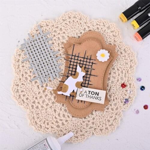 InLoveArts Craft Grid Background Metal Cutting Dies Cut Die Mold Scrapbook Paper Craft Knife Mould Blade Punch Stencils Dies DIY