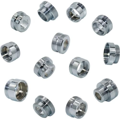 Brass Water Saver Tap Connector M16 M17 M18 M19 M20 M22 M24 M28 M32 1/2" Thread Connector Male Female For Faucet Copper Fittings