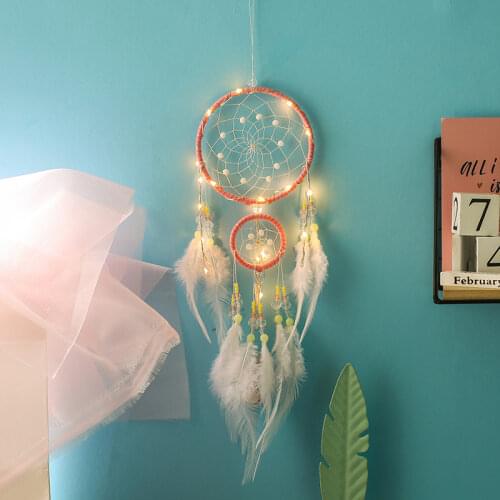 Flying Wind Chimes Dream Catcher Handmade Gifts Dreamcatcher Feather Pendant Creative Hollow Wind Chimes Wall Hanging Decor new