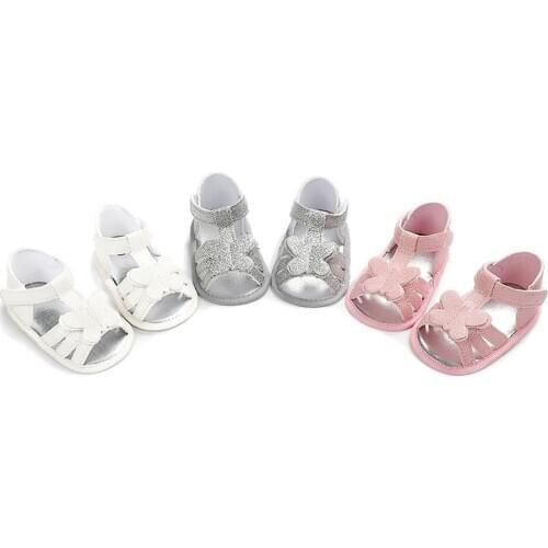 Summer Baby Boys Girls Soft Soled Bow Breathable Anti-Slip Sandals