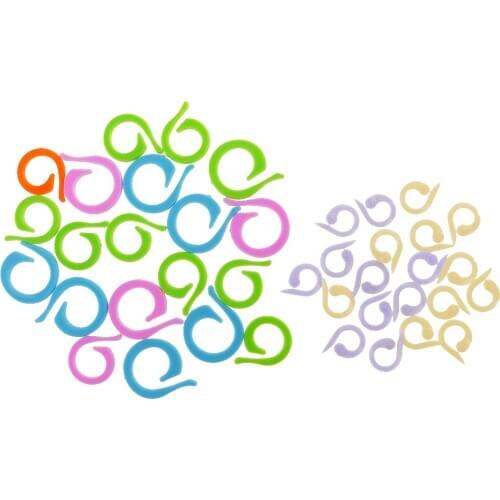 40 Pieces 2 Sizes Plastic Split Stitch Ring Crochet Knitting Markers Tools