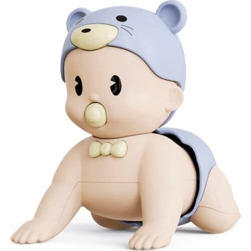 Cute Simulation Pacifier Electric Crawling Toddler Doll Humanoid Baby Toy Realistic Newborn Growth Companion Supplies