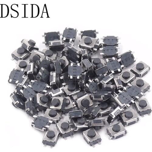 100Pcs/lot 3x4x2MM Mini Micro button tact switch 4 pin SMD Little Turtle 3*4*2MM button small switch