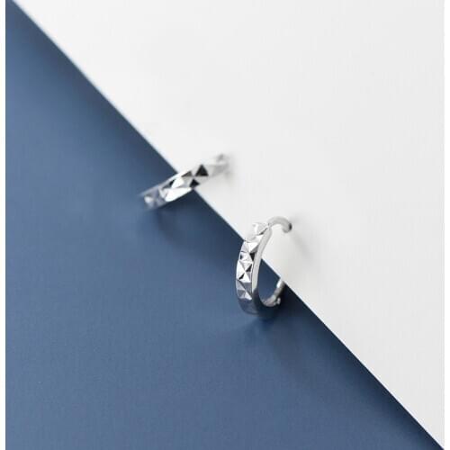 925 Sterling Silver Piercing Hoop Earring For Women Party Wedding Fashion Jewelry eh1346