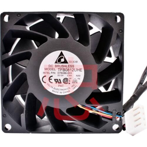 New original TFB0812UHE 8038 DC12V 2.34APWM temperature control server cooling fan