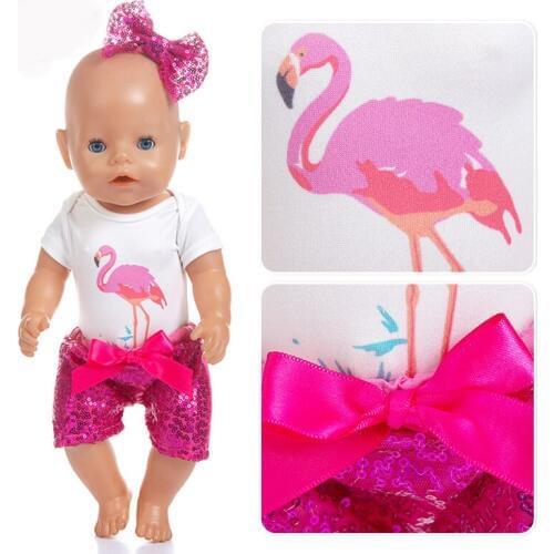 New Meired Shine Clothes for born baby 43cm Doll Clothes 17inch baby doll