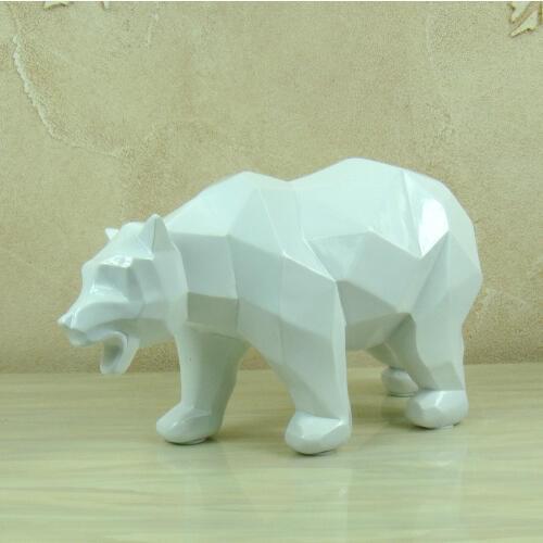 Modern Fashion Polar Bear Sculpture Dimensional Resin Arctic Wild Animal Statue Mascot Decor Art and Craft Adornment Accessories