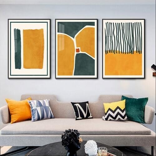Modern Minimalism Abstract Geometric Art Canvas Painting Decoration Poster Printing Waterproof Brief Strokes Picture Gift 60X80