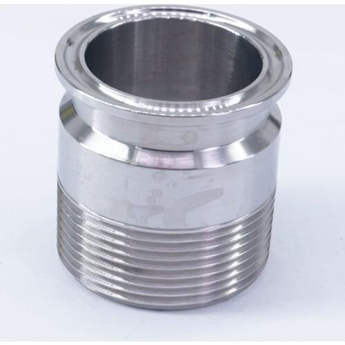 1-1/2" BSPT Male x 1.5" Tri Clamp SUS 304 Stainless Steel Pipe Fitting Connector Coupling For Homebrew Beer