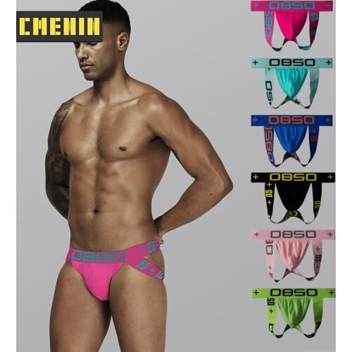 Hot Sale Cotton Breathable Gay Men Sexy Underwear Thong Men Jockstrap Patchwork Sissy panties Mens Thongs And G strings Sexi