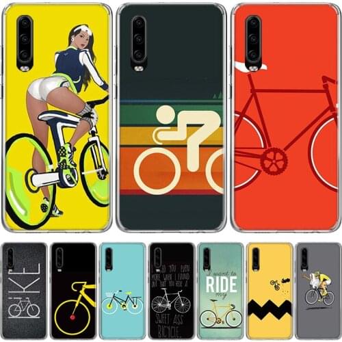 Bicycle Bike Sport Coqu Phone Case for Huawei P30 P40 P20 P10 Mate 20 10 30 Lite Pro P Smart Z Plus + Art Luxury Cover Coque