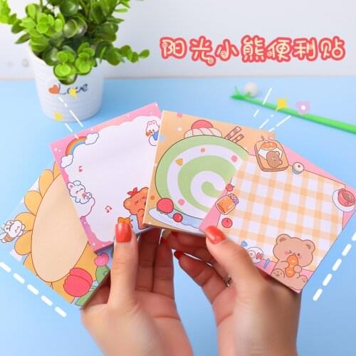 80sheets Cartoon Memo Note Student Girl Note Book Can Tear Up To Paste Cute Sticky Notes Kwaii School Supplies Stationery