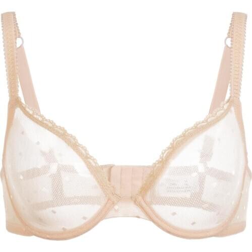 YBCG Ultra Thin Lace Lingerie See-through Women Bra Mesh Hollow Underwire Brassiere Plunge Breathable Comfor Bras for Women