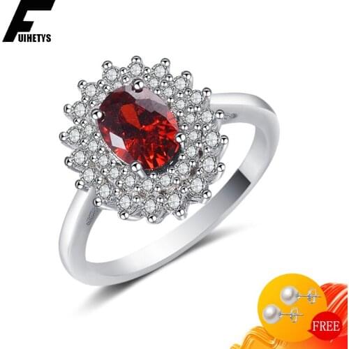 BaliJelry Retro 925 Silver Charm Rings Jewelry Oval Ruby Zircon Gemstones Ring for Women Wedding Engagement Party Accessories