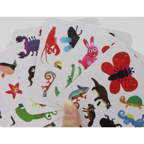 Animal Memory Matching Point It Puzzle Card Parent-Child Interactives Party Board Game Toys for Children LBV