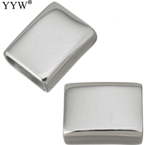 New 10pcs/lot Stainless Steel Bracelet Rectangle 18.00X14.00X7.50mm DIY Jewelry Making bracelet bangle finding components trendy