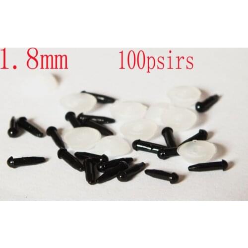 200pcs high quingity mini black Plastic toy eyes/doll eyes---1.8mm