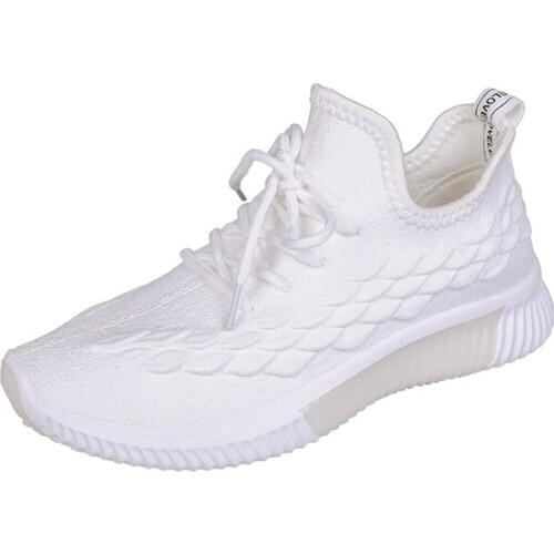 2020 frühling Neue Fliegen Woven Wilden Leichte Studenten Atmungsaktive Flache Boden Laufschuhe Multi-farbe frauen Sport Schuhe