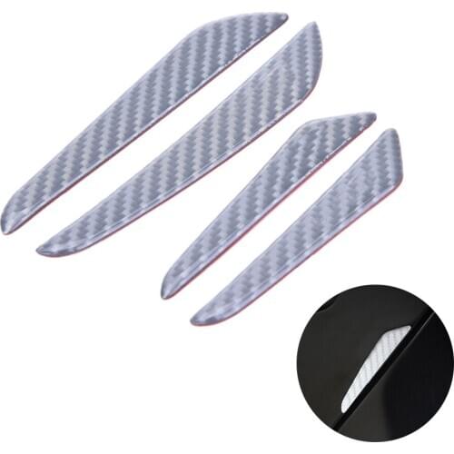4Pcs 2017 ar Door Protector Fiber Door side Edge Protection Guards Stickers for Every car Carbon fiber
