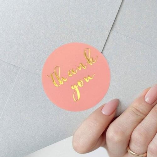 500pcs You've Got Great Taste Foil Stamping Thank You Stickers Food Bag Sealing Labels Wedding Envelope Black Pink Color Sticker