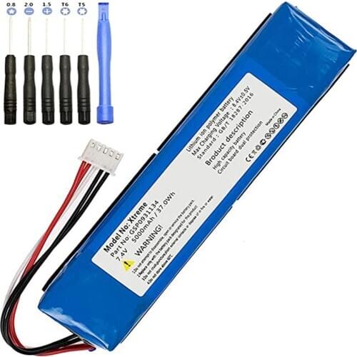 7XINbox 7.4V 5000mAh Battery Replacement GSP0931134 for JBL XTREME Xtreme Speaker Batteries With DIY Repair Tools