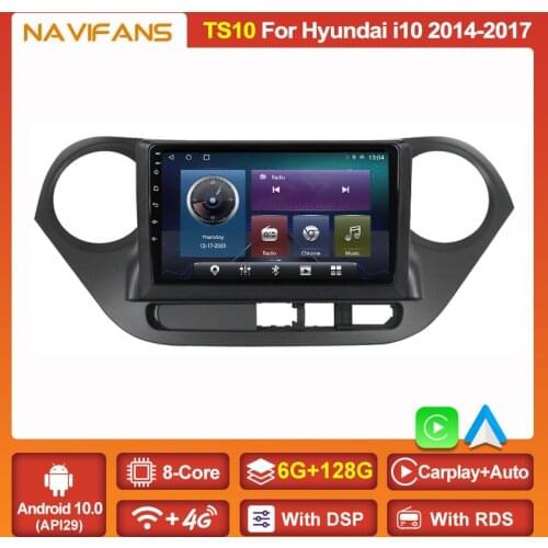 Android 11 DSP Car Radio Multimedia Player For Hyundai i10 Grand 2014 2015 2016 2017 Double Din Auto Stereo Receiver WIFI BT5.0