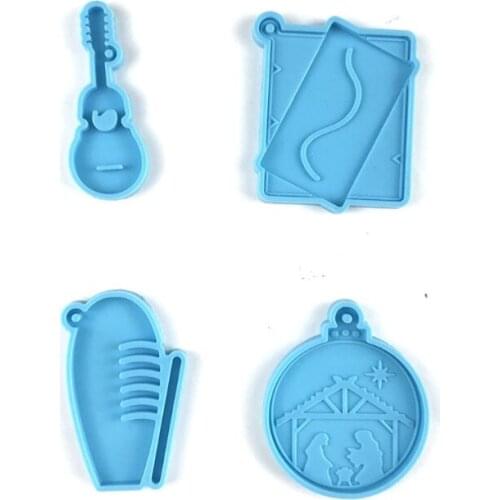 Keychain Epoxy Resin Mold Earrings Pendant Silicone Mould DIY Crafts Jewelry Necklace Casting Tool T84A