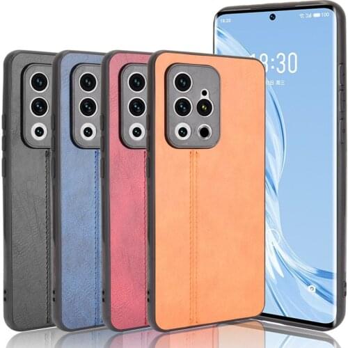 For Meizu 18 Pro Case Suture Soft Edge PU Leather Hard Phone Cover For Meizu 18 Pro 18Pro Meizu18 Case