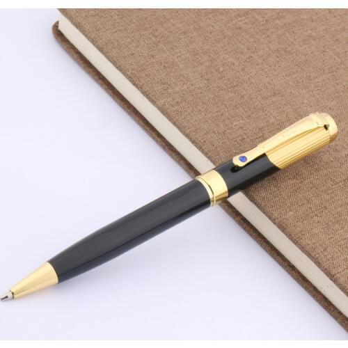Black and golden piece classical Blue stone Ballpoint Pen