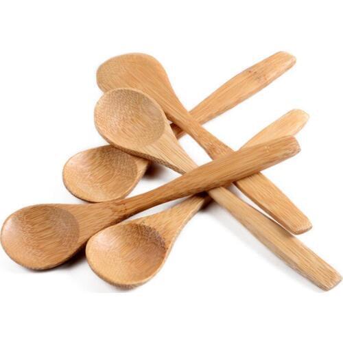 Wooden Spoon Bamboo Scoop Honey Spoon Home Kitchen Table Dinnerware Free Shipping LX5032