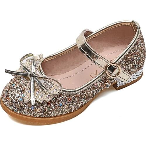 2021 Childrens Shoes Flats Korean Style Trendy Shoes NewBow-knot Princess Dance Shoes Cute for Party Chic Flats Sweet Fashion