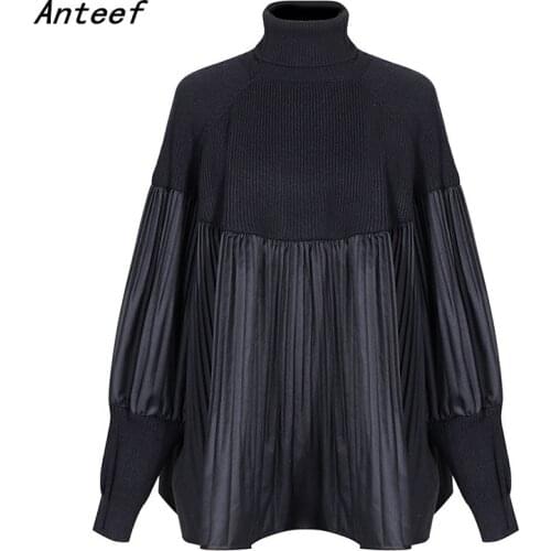 Knitted Turtleneck pull causal loose autumn winter woman sweaters pullover sweater tops women clothes 2021