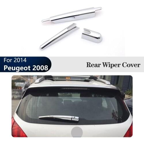 For peugeot 2008 2014 rear wiper cover wiper sequins ABS Chrome trim special for Peugeot accessories 3pcs/set