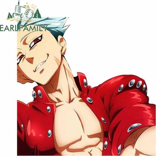 EARLFAMILY 13cm x 13cm For Seven Deadly Sins Car Stickers Fashion Graphics Decal Waterproof Sunscreen Scratch-proof Decoration