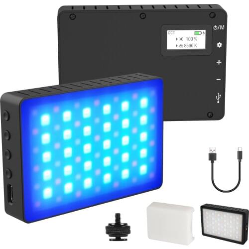 FLASHOOT FL-30 RGB LED mini Pocekt Photography Lighting DSLR Camera Light Dimmable Video Light On Camera Fill Light Studi Live